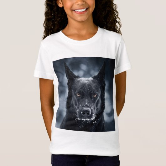 Black German Shepherd T-shirt (Voorkant)