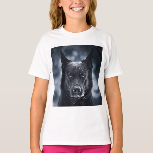 Black German Shepherd T-shirt (Voorkant)