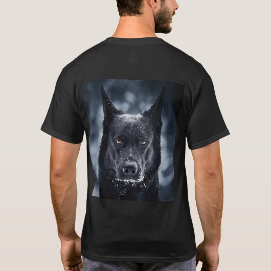 Black German Shepherd T-shirt (Achterkant)
