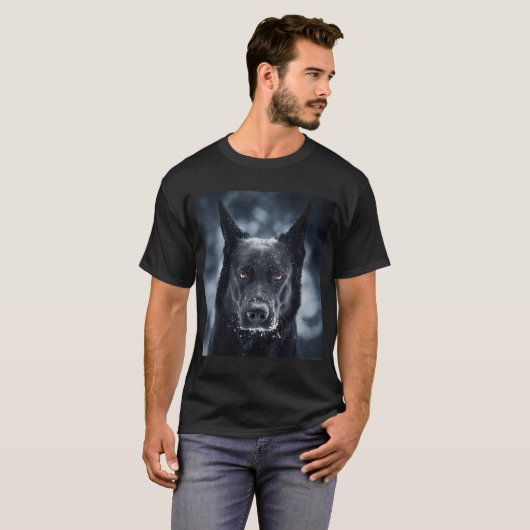 Black German Shepherd T-shirt (Voorkant volledig)