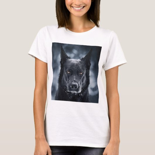 Black German Shepherd T-shirt (Voorkant)