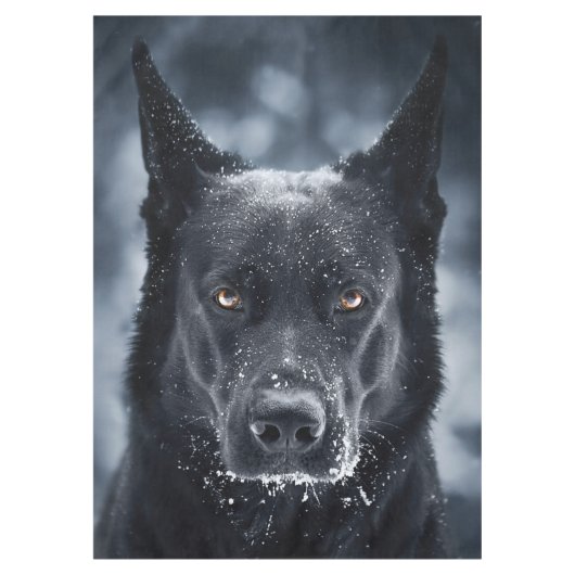 Black German Shepherd Tafelkleed (Voorkant)