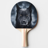 Black German Shepherd Tafeltennisbatje (Achterkant)