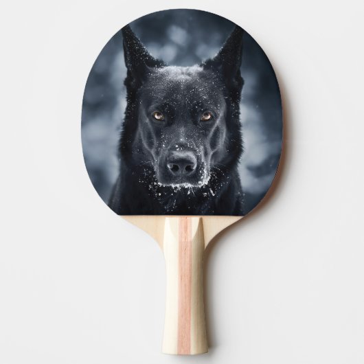 Black German Shepherd Tafeltennisbatje (Voorkant)