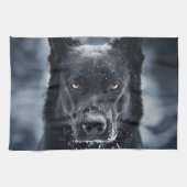 Black German Shepherd Theedoek (Horizontaal)