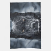 Black German Shepherd Theedoek (Verticaal)
