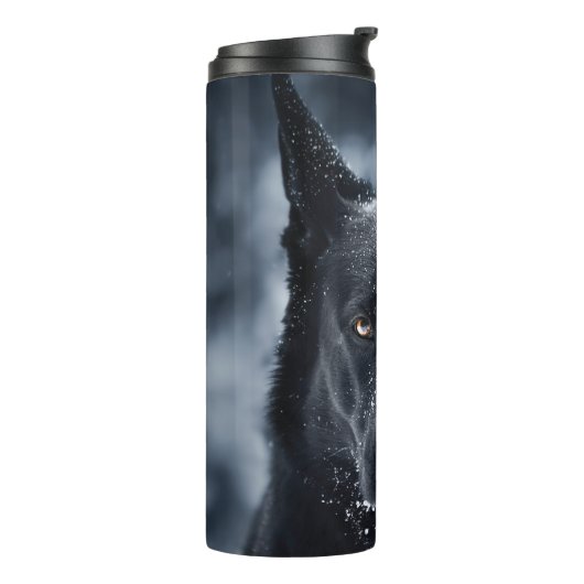 Black German Shepherd Thermosbeker (Gedraaid links)