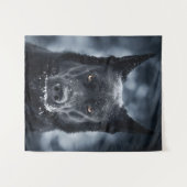 Black German Shepherd Wandkleed (Voorkant (horizontaal))