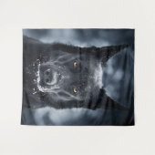 Black German Shepherd Wandkleed (Voorkant (horizontaal))