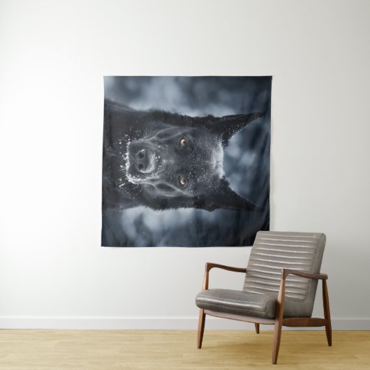 Black German Shepherd Wandkleed (In Situ (horizontaal))