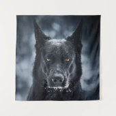 Black German Shepherd Wandkleed (Voorkant)