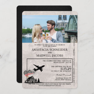 Black Germany Passport Uitnodiging voor het Huweli