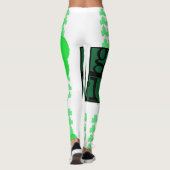 Black Get Lucky Clover St Patrick Leggings (Achterkant)