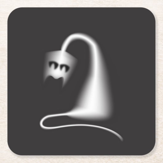 Black ghost cat kartonnen onderzetters (Voorkant)