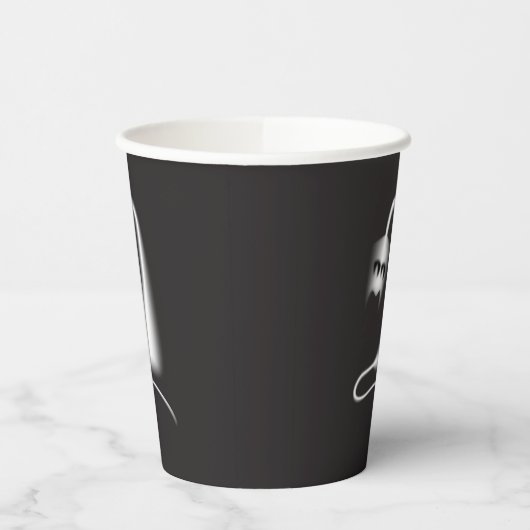 Black ghost cat papieren bekers (Links)