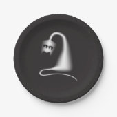 Black ghost cat papieren bordje (Voorkant)