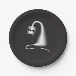 Black ghost cat papieren bordje