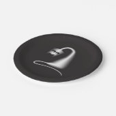 Black ghost cat papieren bordje (Gekanteld)