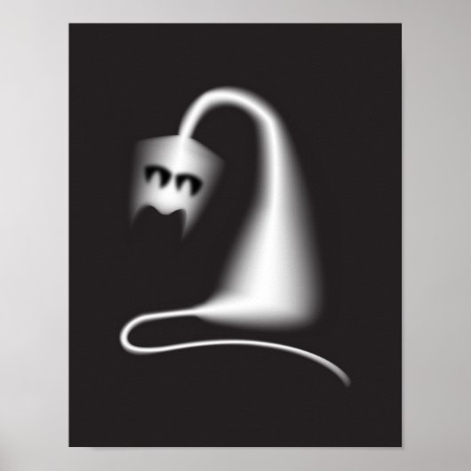 Black ghost cat poster (Voorkant)