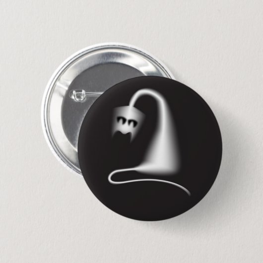 Black ghost cat ronde button 5,7 cm (Voorkant /achterkant)