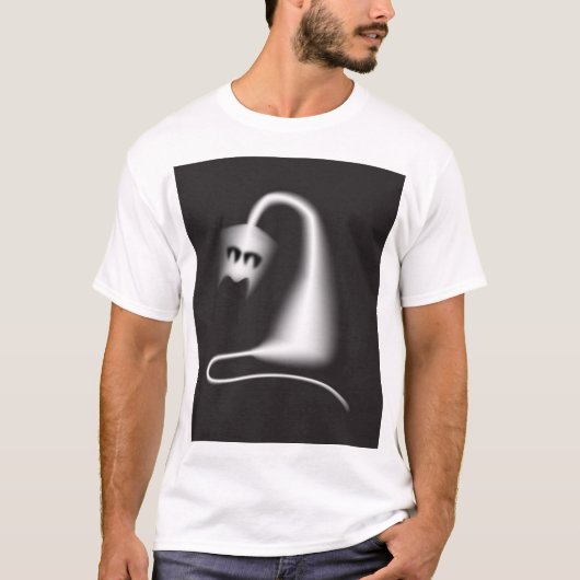 Black ghost cat t-shirt (Voorkant)