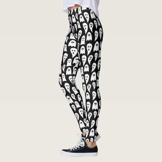 Black Ghost Halloween Leggings (Links)