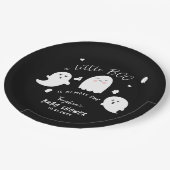 Black Ghost Little Boo Halloween Baby shower Papieren Bordje (Gekanteld)