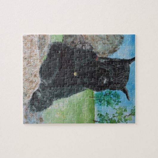 Black Giant Schnauzer Legpuzzel (Horizontaal)