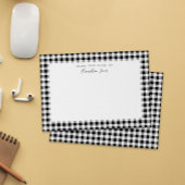 Black Gingham Check from the Desk of Bedankkaart