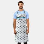 Black gingham check grill master gepersonaliseerd schort (Gedragen)