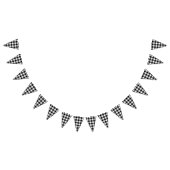 Black Gingham Country Bruiloft Vlaggetjes (Alle)