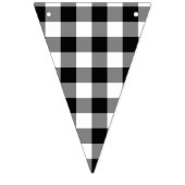 Black Gingham Country Bruiloft Vlaggetjes (Tweede vlag)