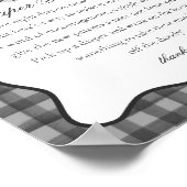 Black Gingham Cute Ghost Diaper Thoughts Sign Poster (Hoek)