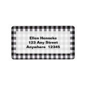 Black Gingham Etiket (Voorkant)