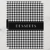 Black Gingham Farmhouse Family Recipe Organizers (Voorkant / Achterkant)