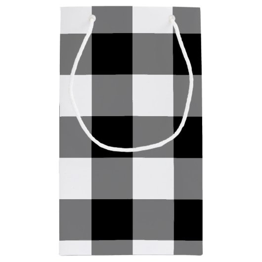 Black Gingham Klein Cadeauzakje (Achterkant)