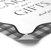 Black Gingham Little Boo Ghost Kaarten & Geschenke Poster (Hoek)