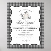 Black Gingham Little Boo Ghost Time Capsule Game Poster (Voorkant)