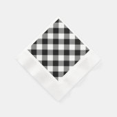 Black Gingham Pattern Servetten (Hoek)