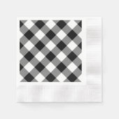 Black Gingham Pattern Servetten (Voorkant)