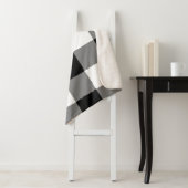 Black Gingham Pattern Sherpa Deken (In situ)