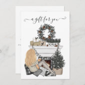 Black Gingham Pset Corporate Kerstmis (Voorkant / Achterkant)