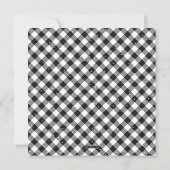Black Gingham Pset met kerstmis Feestdagenkaart (Achterkant)
