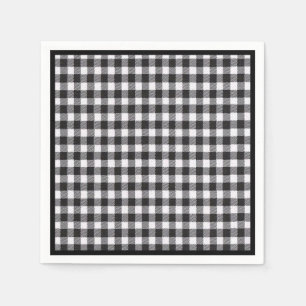 Black Gingham Servet