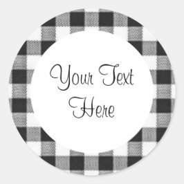 Black Gingham Sticker