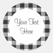 Black Gingham Sticker (Voorkant)