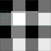 Black Gingham Stof (Delen)