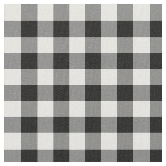 Black Gingham Stof (Close Up)