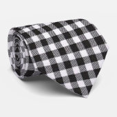 Black Gingham Stropdas (Opgerold)