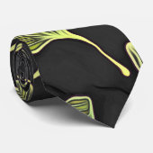 Black Ginkgo Leaf Stropdas (Opgerold)